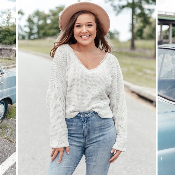 Basically You Knit Top - Oatmeal - Picture 4 of 8